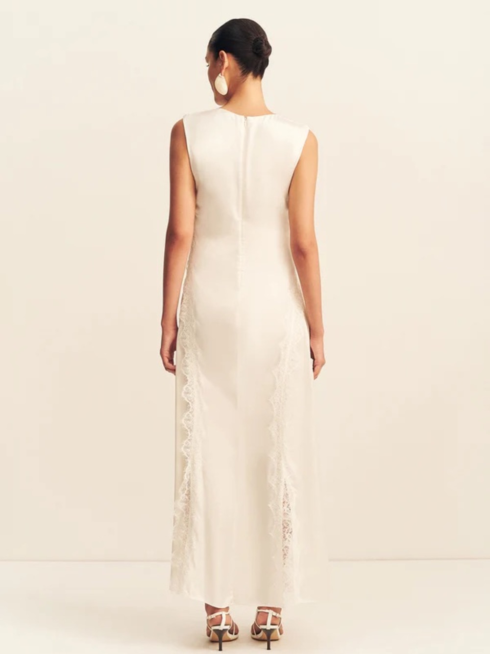 NWT Shona Joy at Anthropologie Ivory Allegra Lace Panelled Maxi Dress. Size 8 - Picture 3 of 13